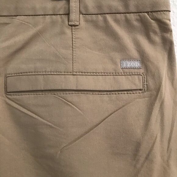Izod flat front tan shorts 40* - Picture 4 of 7